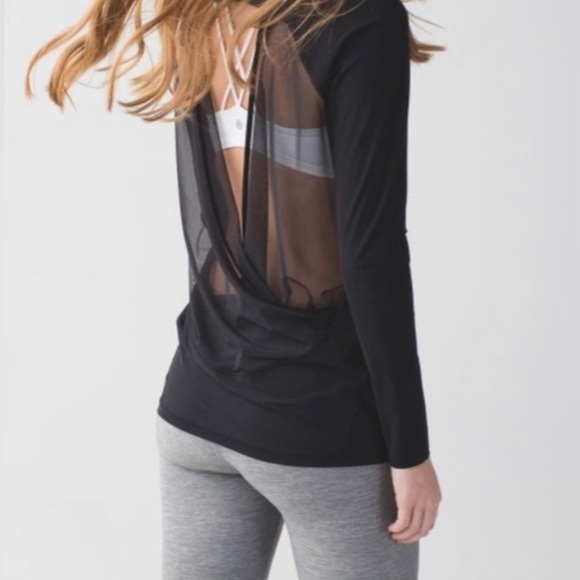 Lululemon If You're Lucky LongSleeve white sheer Top - Picture 10 of 11